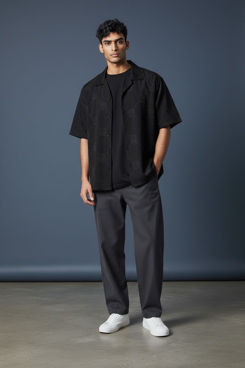 Vintage-Cuban Collar Shirt