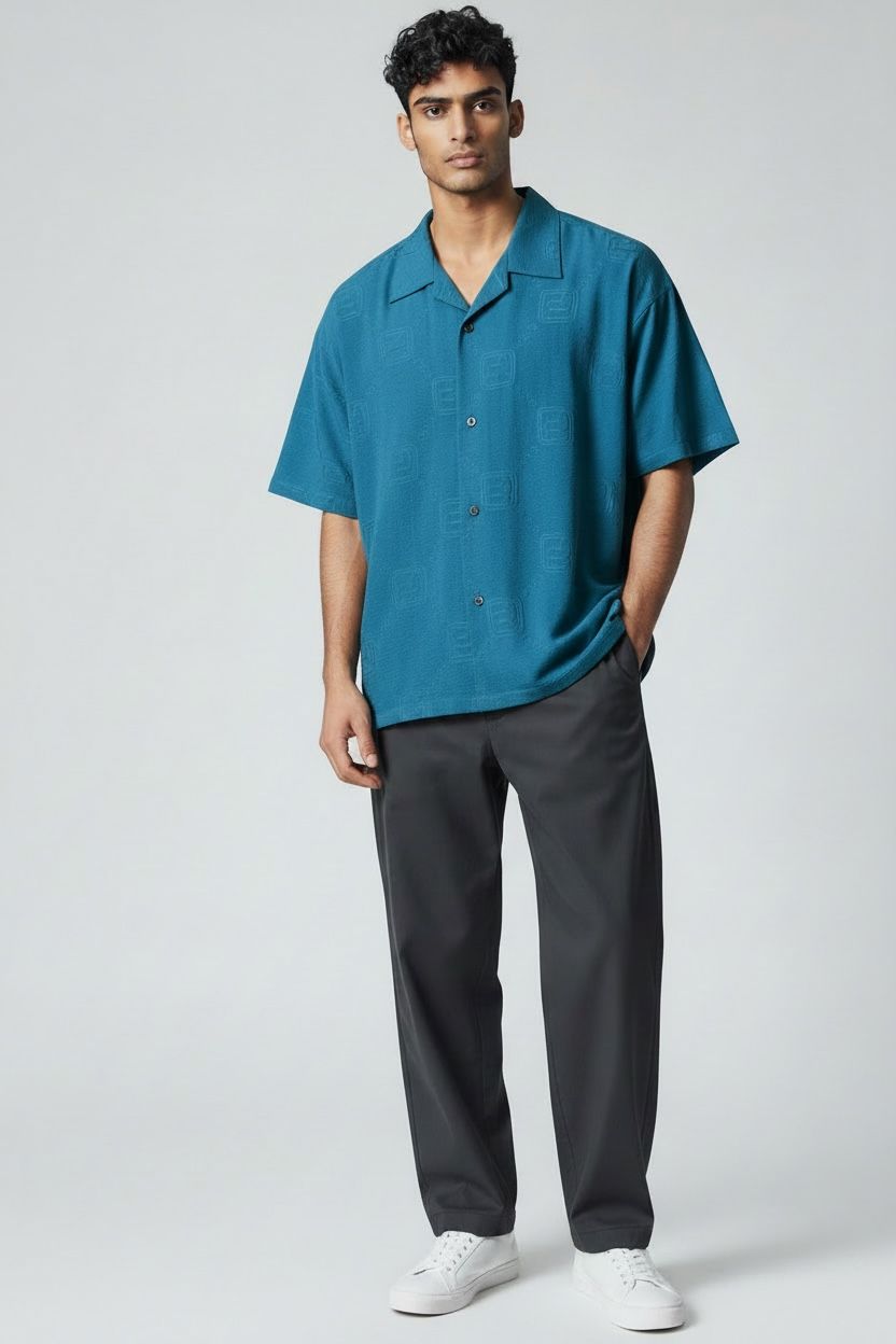 Vintage-Cuban Collar Shirt
